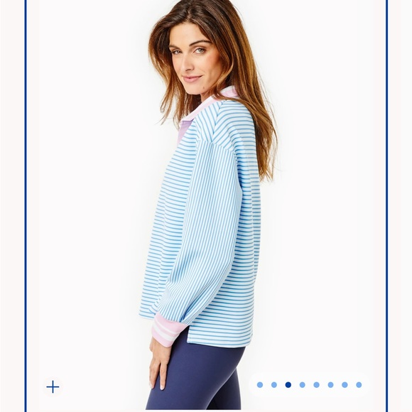 Addison Bay Easy Rugby in White/Matisse/Petal - Picture 8 of 10